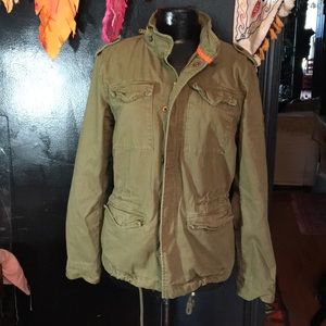 Superdry olive green canvas jacket, men’s M